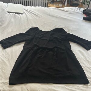 Sezane Black Long Sleeve Dress